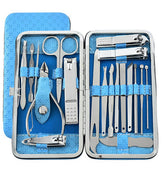 TPFBeauty Maniküre- & Pediküre-Set 19-teilig aus Kunstleder - verschiedene Farben